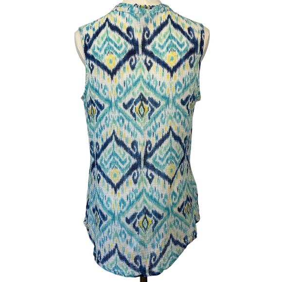 Tommy Bahama Womens Tank Blouse Imali Ikat Sleeveless Top, Multi, Size Medium - Picture 4 of 7